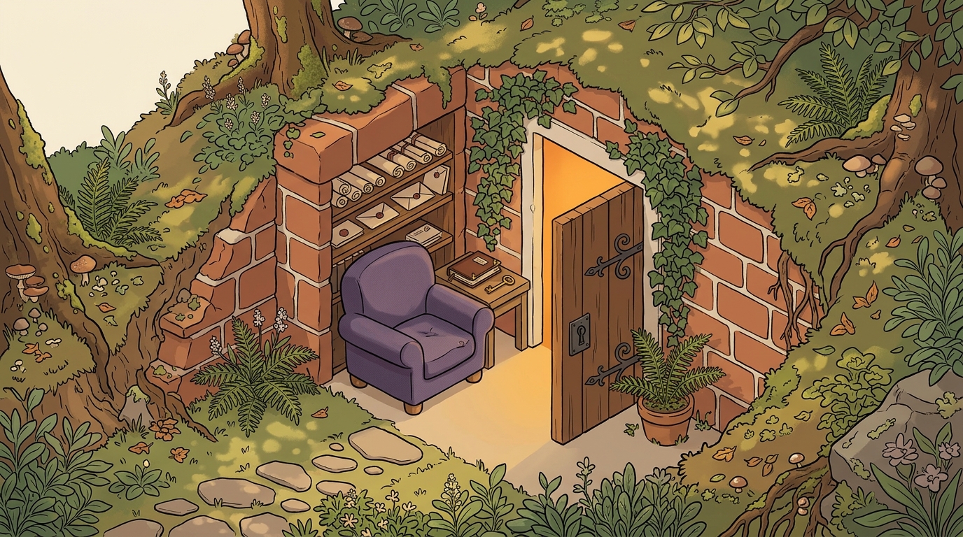 A secure stone vault with a warm interior